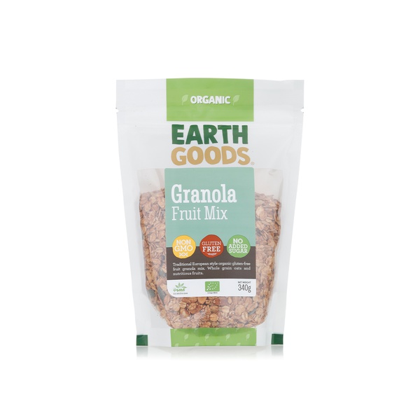 Earth Goods organic gluten free fruit granola 340g - Waitrose UAE & Partners - 6291107558936