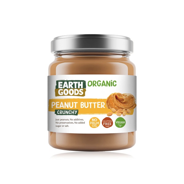 Earth Goods organic crunchy peanut butter 220g - Waitrose UAE & Partners - 6291107559247