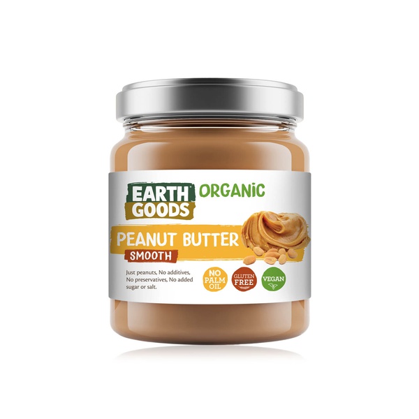 Earth Goods organic smooth peanut butter 220g - Waitrose UAE & Partners - 6291107559261