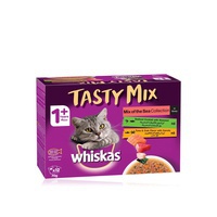 Whiskas adult wet cat food tasty mix of the sea collection in gravy 12 x 70g - Waitrose UAE & Partners - 6294001832959