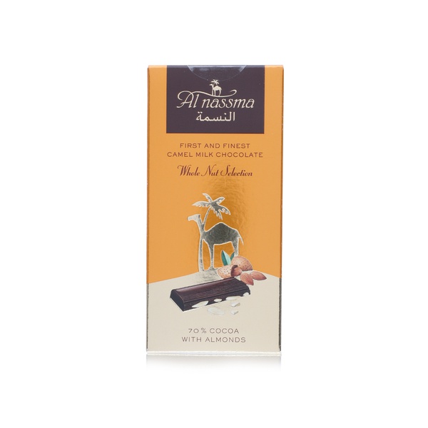 Al Nassma dark chocolate with almonds 70g - Waitrose UAE & Partners - 6294007310307