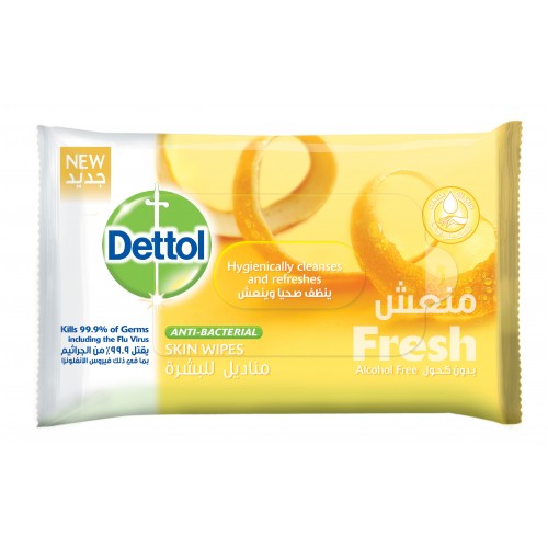 Dettol Skin Wipes Fresh Lemon 10S - 6295120012451