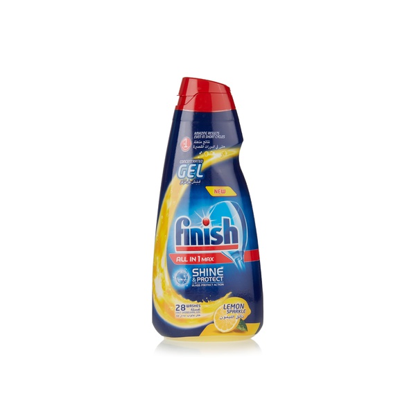 Finish lemon sparkle all-in-one dishwashing gel 650ml - Waitrose UAE & Partners - 6295120027066