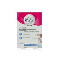 Veet pure bikini & underarm hair removal cream & finishing kit 2 x 50ml - Waitrose UAE & Partners - 6295120050071