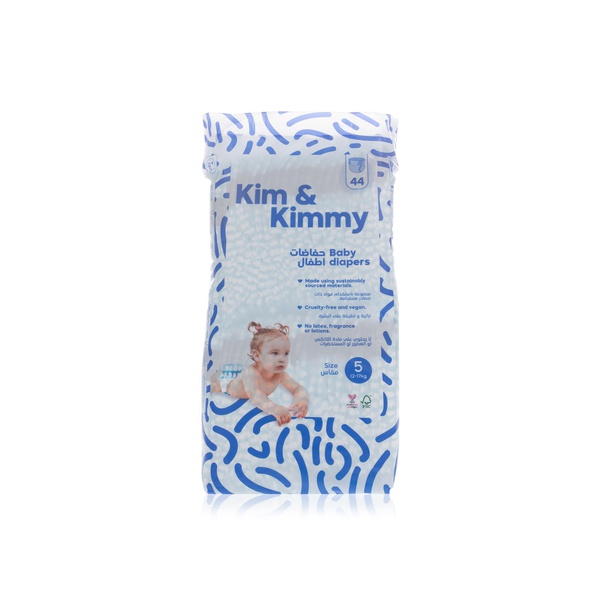 Kim & Kimmy - size 5 diapers (12-17kg, qty 44) - Waitrose UAE & Partners - 6298044140040