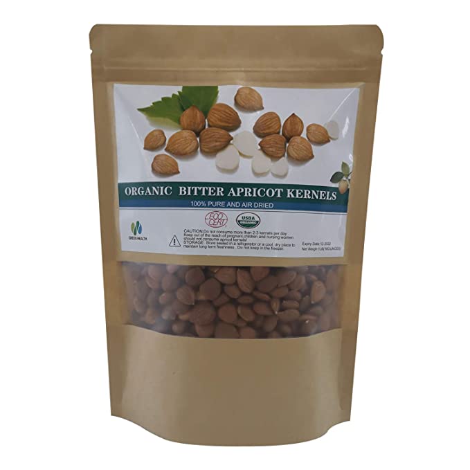  Natural Raw Bitter Apricot Kernels 16oz , Organic USDA Certified Bitter Apricot Seeds 1LB  - 631384770915
