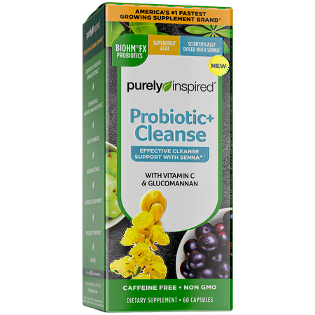 Detox Cleanse | Purely Inspired 7 Day Cleanse + Probiotics | Acai Berry Cleanse | Whole Body Cleanse Detox for Women & Men | Body Detox with Senna Leaf, Probiotics & Digestive Enzymes | 60 Count (B08KZ7816B) - 631656610031