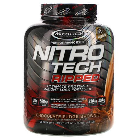 Muscletech Nitro Tech Ripped, Ultimate Protein + Weight Loss Formula, Protein Powders - 631656709568