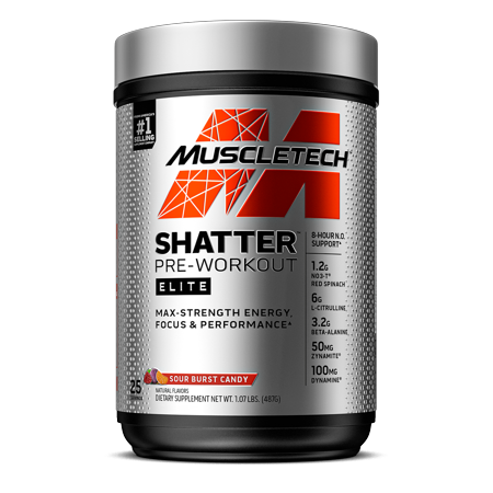 Shatter Pre-Workout Elite Sour Burst Candy 1.07 lbs (487 g) MuscleTech - 631656715675