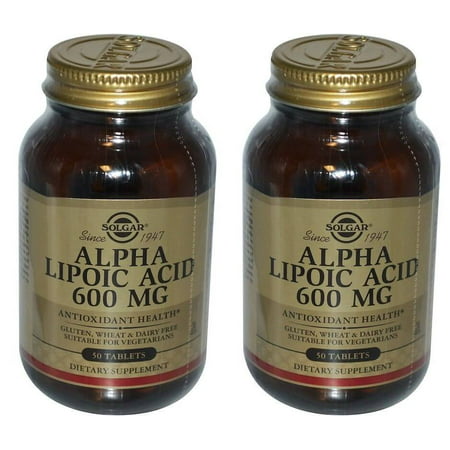 Solgar - Alpha, Lipoic Acid, 600 mg, 50 Tablets - 2 Packs - 631719662144