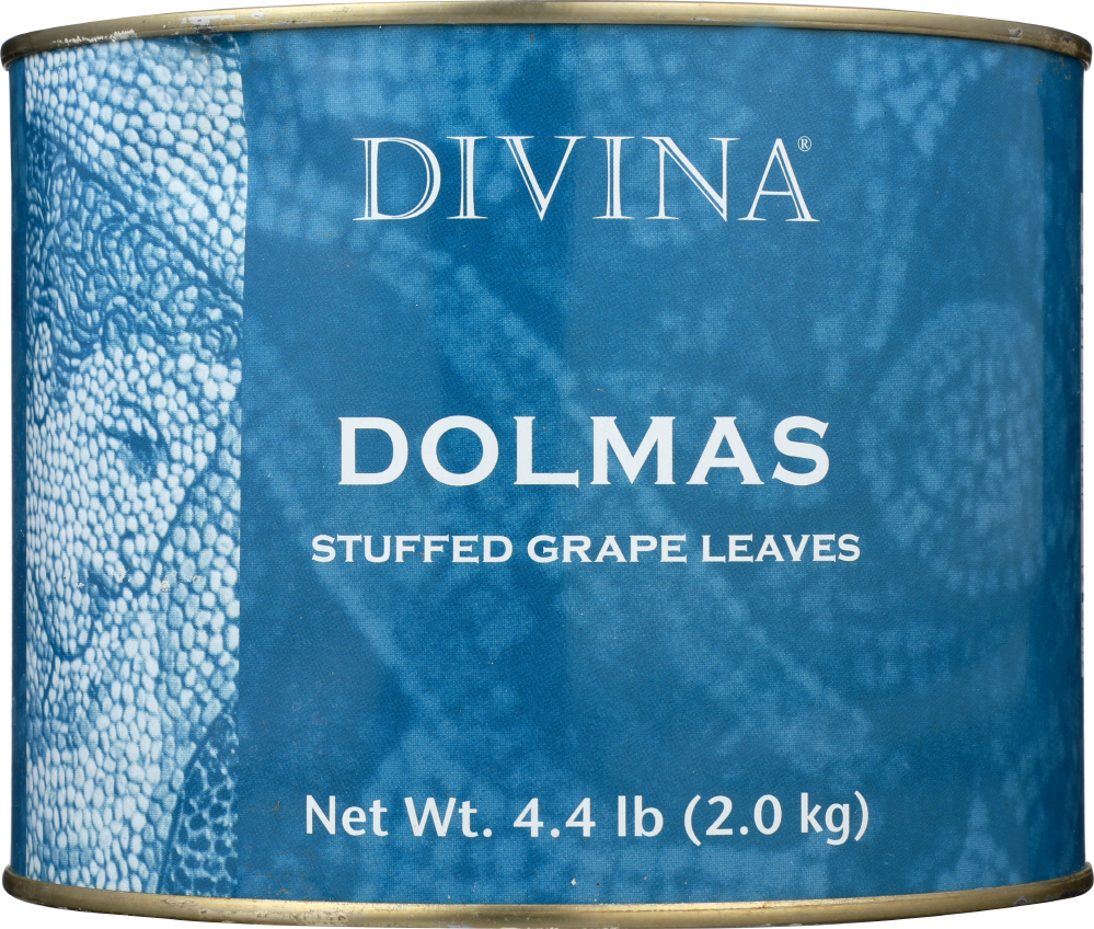 DIVINA: Dolmas Stuffed Grape Leaves Bulk, 4.4 lb - 0631723006507