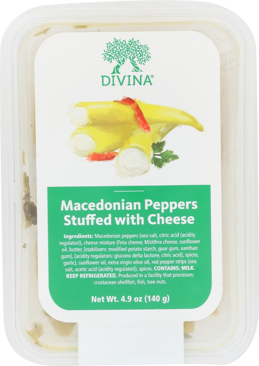DIVINA: Macedonian Peppers Stuffed with Cheese, 4.90 oz - 0631723140614