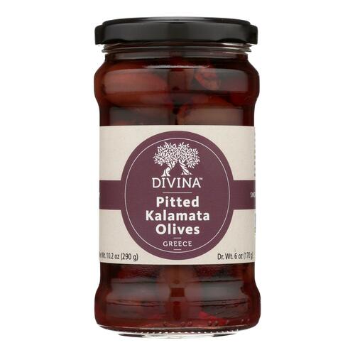 Divina - Organic Pitted Kalamata Olives - Case Of 6 - 6 Oz. - 631723202206