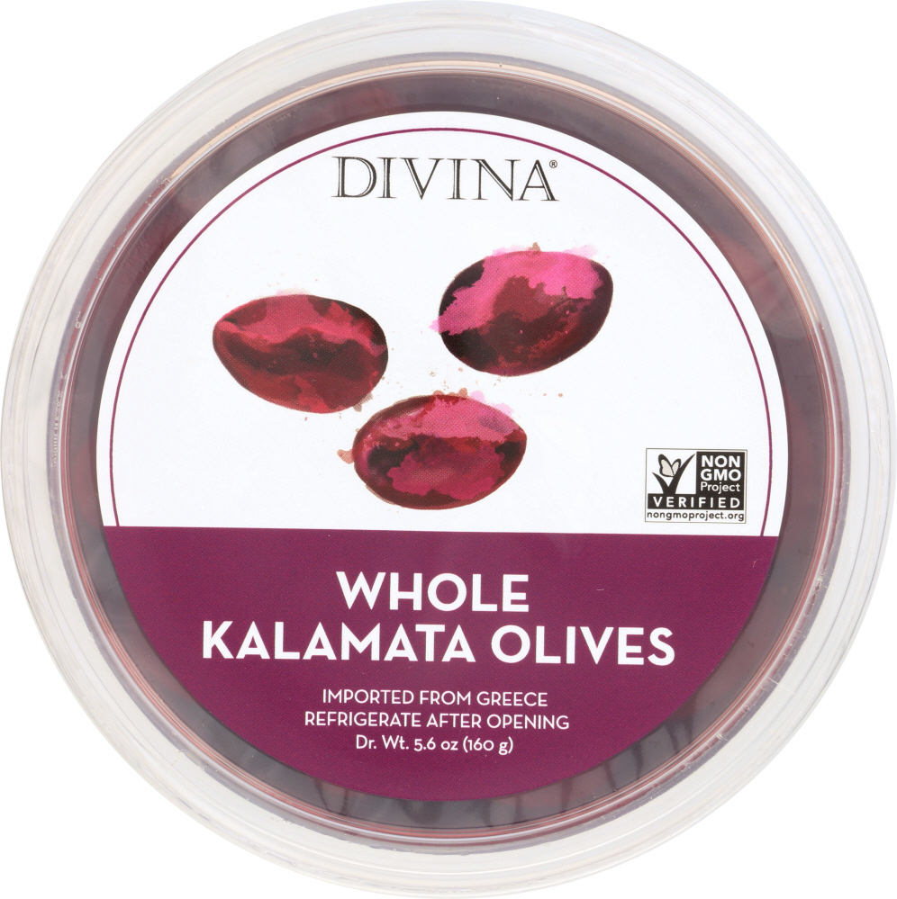 DIVINA: Olive Kalamata Whole Natural, 5.6 oz - 0631723523219