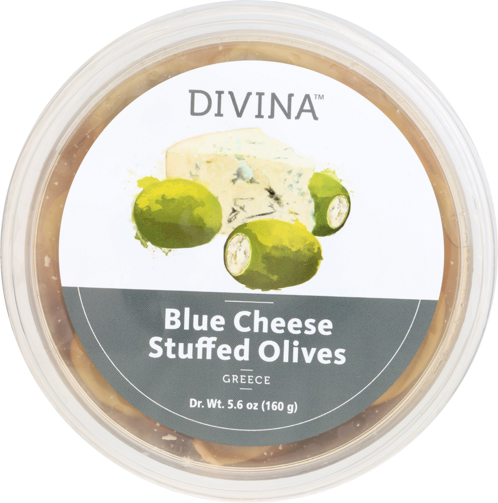 DIVINA: Olive Blue Cheese Stuffed Natural, 5.6 oz - 0631723523455