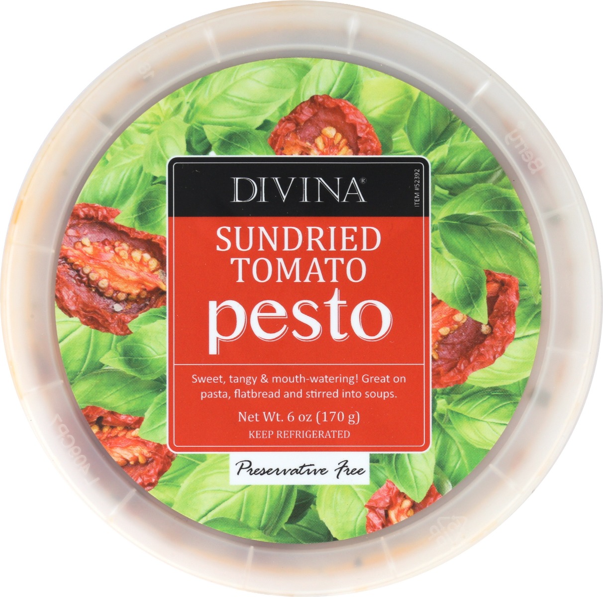 DIVINA: Sundried Tomato Pesto, 6 oz - 0631723523929
