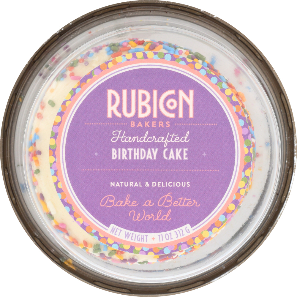 RUBICON BAKERY: 4-inch Handcrafted Birthday Cake, 11 oz - 0631782004339