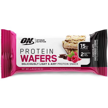 New! OPTIMUM NUTRITION High Protein Wafer Bars, Low Sugar, Low Fat, Low Carb Dessert, Flavor: Vanilla, 9 Count - 631859011178