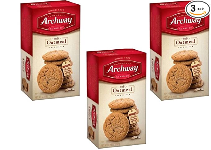  Pack of 3 - Archway Classics Cookies, Soft Oatmeal, 9.5 Oz  - 631907734899