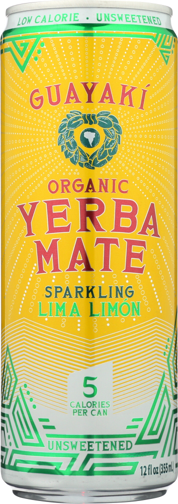 Organic Lima Limon Sparkling Yerba Mate, Lima Limon - 632432333601