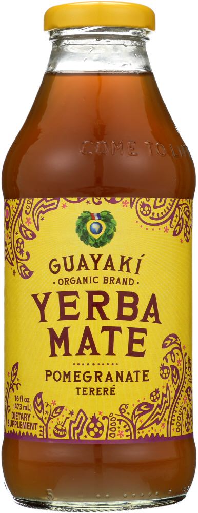 GUAYAKI: Organic Yerba Mate Pomegranate Terere, 16 oz - 0632432911601