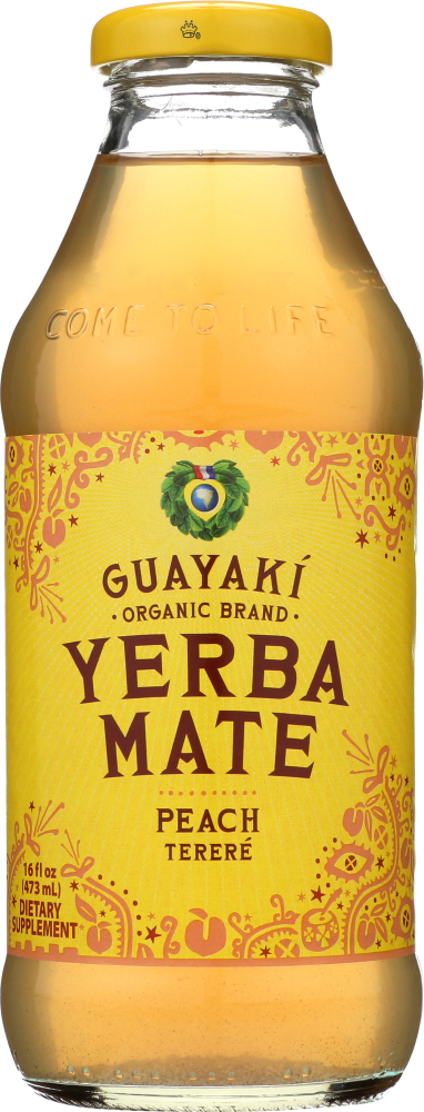 GUAYAKI: Organic Yerba Mate Peach Terere, 16 oz - 0632432922225