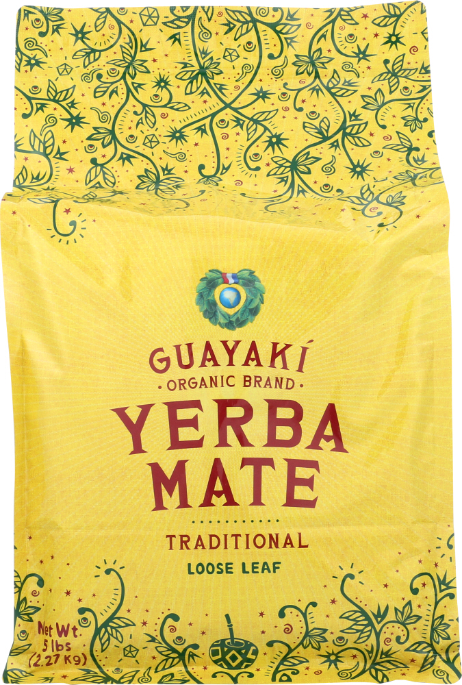 GUAYAKI: Organic Yerba Mate Traditional Loose Leaf, 5 Lb - 0632432963013