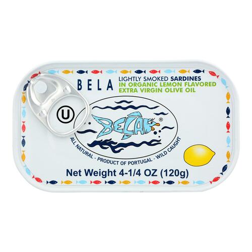 Bela-olhao Sardines In Lemon Sauce - 4.25 Oz - Case Of 12 - 0633600502348
