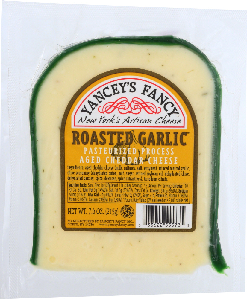 Yancey'S Fancy, Aged Cheddar Cheese, Roasted Garlic - 633622555735