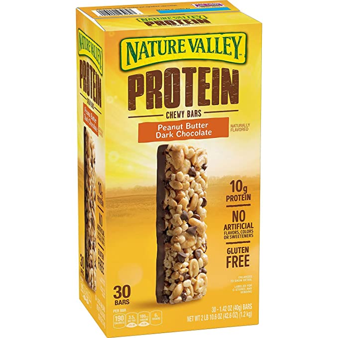 Nature Valley Peanut Butter Dark Chocolate Protein Chewy Bars (1.42 oz, 30 ct.) - 633632007835