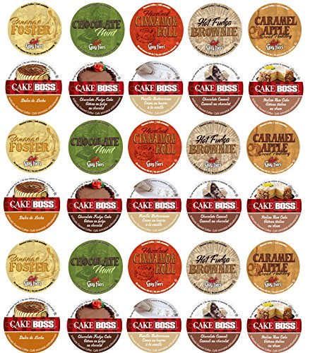 30 Cup Cake Boss & Guy Fieri Flavored Coffee Sampler! 10 Unique! New Flavors! Chocolate Cannoli, Italian Rum Cake, Hot Fudge Brownie, Bananas Foster+ - 634385382057