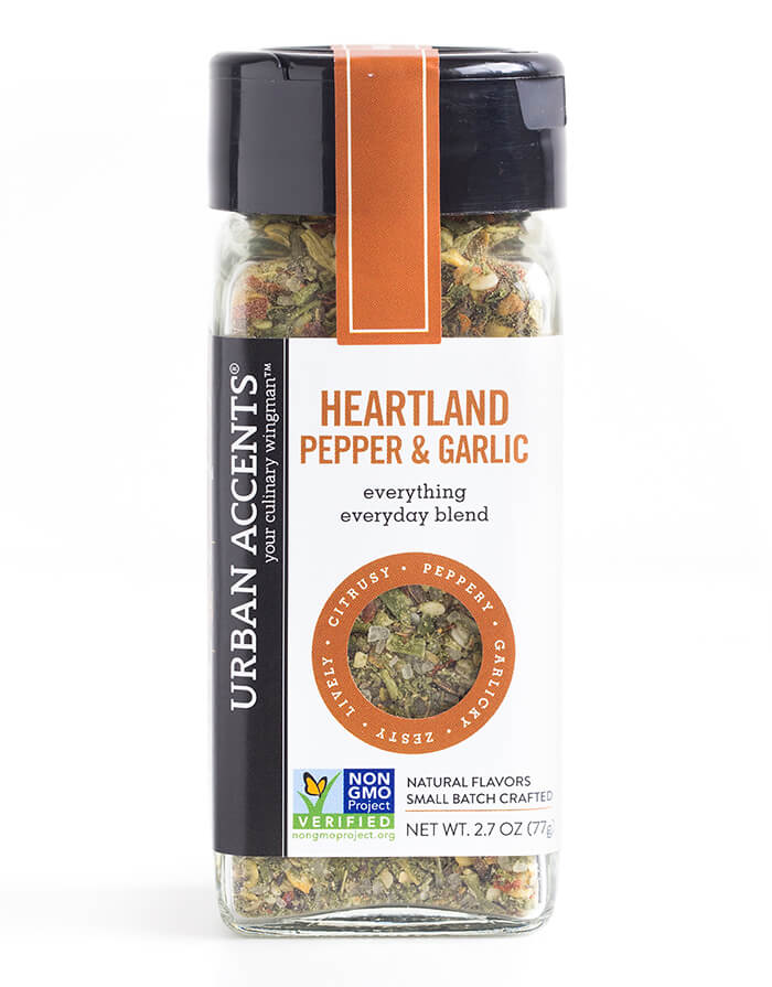 URBAN ACCENTS: Heartland Pepper & Garlic Seasoning, 2.7 oz - 0635519115381