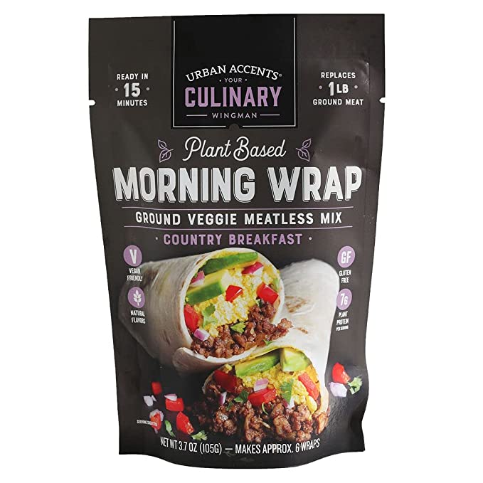  3 Packets Plant Based Morning Wrap Ground Veggie Meatless Mix, replaces 1lb ground meat  - 635519125045