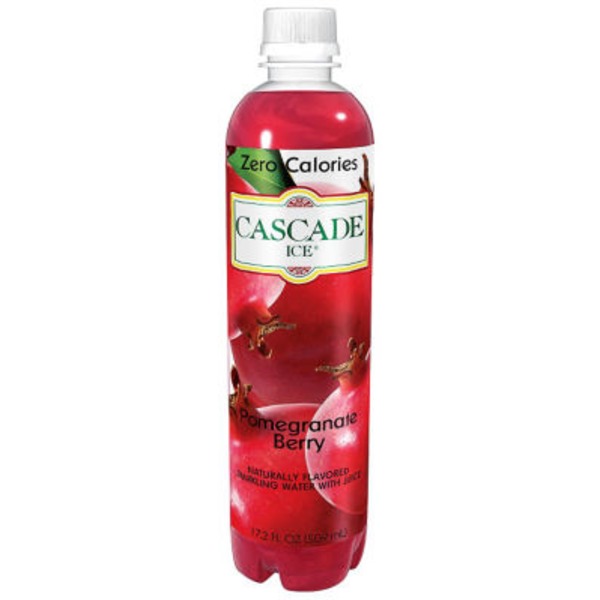 CASCADE ICE: Zero Calories Sparkling Water Pomegranate Berry, 17.2 fl oz - 0636711600804