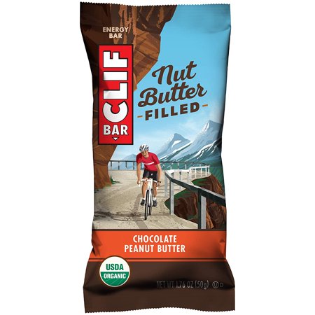 CLIF Nut Butter Filled - Organic Snack Bars - Chocolate Peanut Butter - (1.76 Ounce Protein Snack Bars, 12 Count) - 636742312042