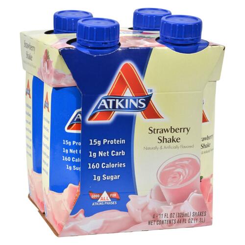 Atkins Advantage Rtd Shake Strawberry - 11 Fl Oz Each / Pack Of 4 - 0637480065078