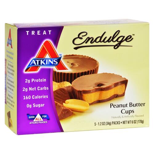 ATKINS: Endulge Treat Peanut Butter Cup (5×1.2oz packs), 6 oz - 0637480077057