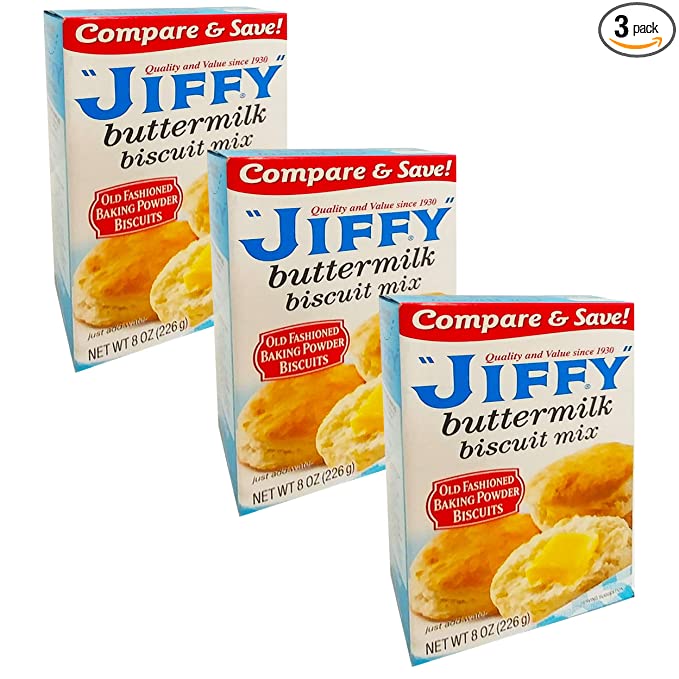  Jiffy Buttermilk Biscuit Mix - 3 Pack Bulk Bundle Jiffy Bisquit Mix (24 oz Total)  - 637740017540