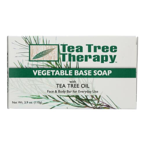 TEA TREE THERAPY: Vegetable Base Soap with Tea Tree Oil, 3.9 oz - 0637792601001