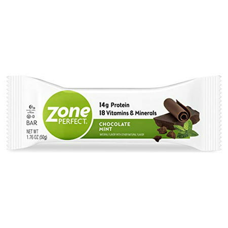ZonePerfect Protein Bars, 18 vitamins & minerals, 14g protein, Nutritious Snack Bar, Chocolate Mint, 20 Count (B07BWP8JFD) - 638102667441
