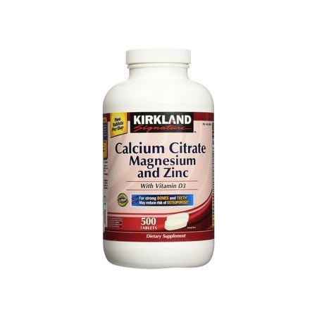 Kirkland Signature Calcium Citrate 500mg 2 Pack (1000 Tablets Total) - 638563198232