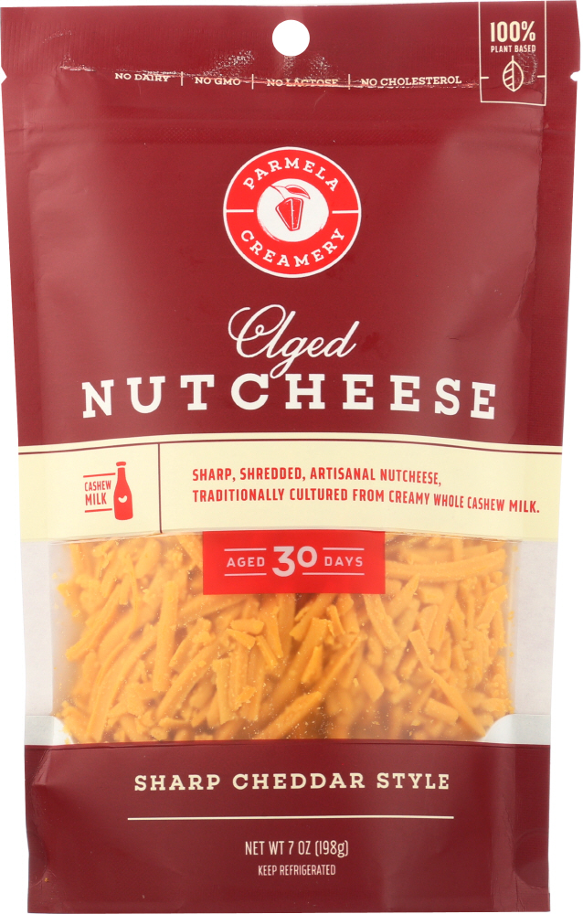 PARMELA CREAMERY: Nutchesse Shredded Sharp Cheddar, 7 oz - 0638632199962