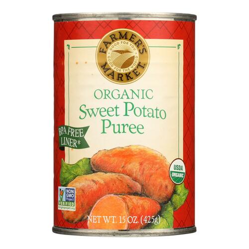 Farmer's Market Organic - Sweet Potato Puree - Case Of 12 - 15 Oz. - 638882002036