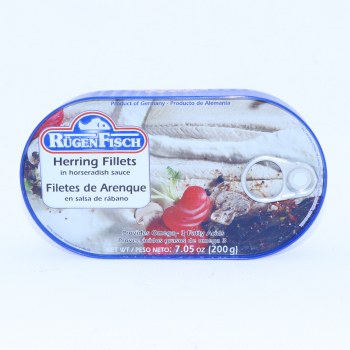 Rugen Fisch, Herring Fillets In Horseradish Sauce - 0639138527648