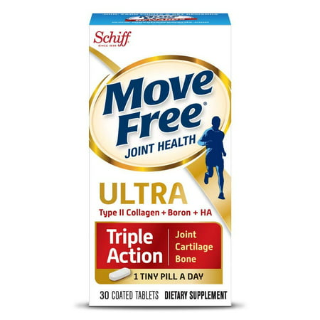 Move Free Ultra Triple Action 30 tablets - Joint Health Supplement with Type II Collagen Boron and HA - 640206453295