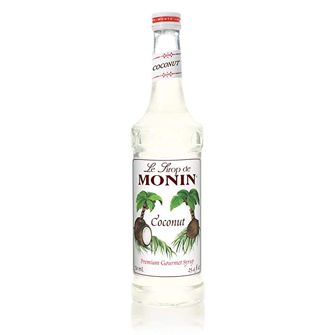  Monin - Coconut Syrup, Creamy Tropical Flavored Syrup, Coffee Syrup, Natural Flavor Drink Mix, Simple Syrup for Coffee, Lemonade, Cocktails, & More, Gluten-Free, Non-GMO, Clean Label (750 ml)  - 738337056321
