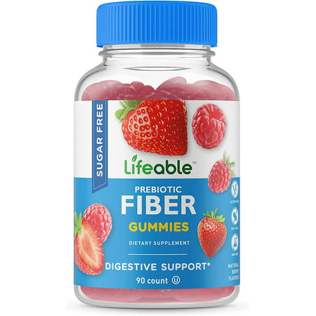 Lifeable Sugar Free Prebiotic Fiber – 4g – 90 Gummies - 641126469472