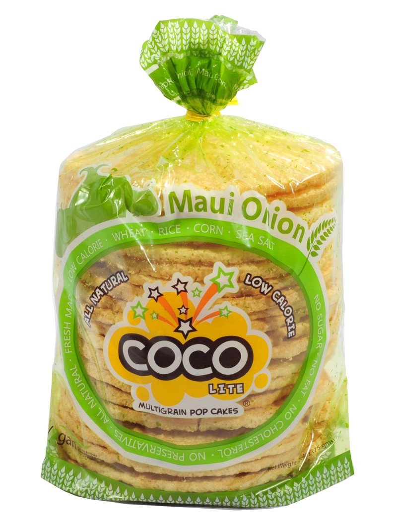 COCO LITE: Maui Onion Multigrain Pop Cakes, 2.64 oz - 0641748825496