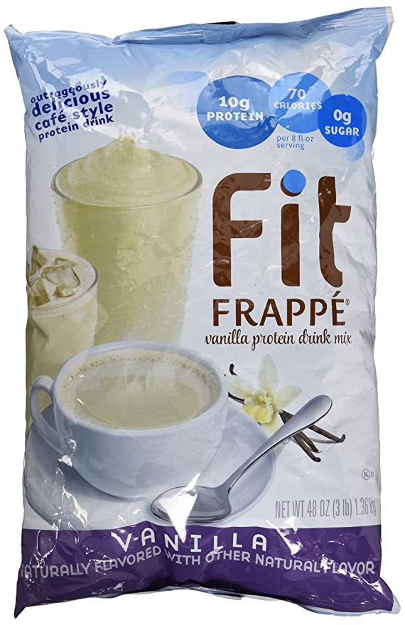 Big Train Fit Frappe Vanilla Latte Protein Shake Beverage Mix, 3.0 Pound - 642628017956