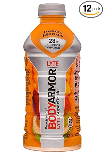  BodyArmor SuperDrink, Electrolyte Sport Drink, 28 oz, Pack of 12 (Peach Mango LYTE)  - 642709049999
